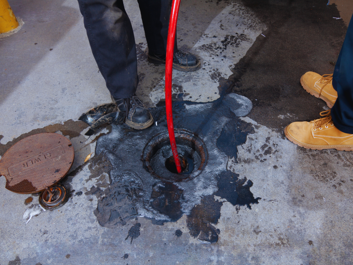 plumbers hydro jetting drain line